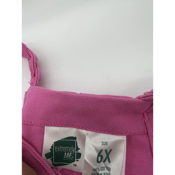 Extremely Me‎ Girls Overalls - Pink - Size 6X - Braided Straps - Picture 5 of 6